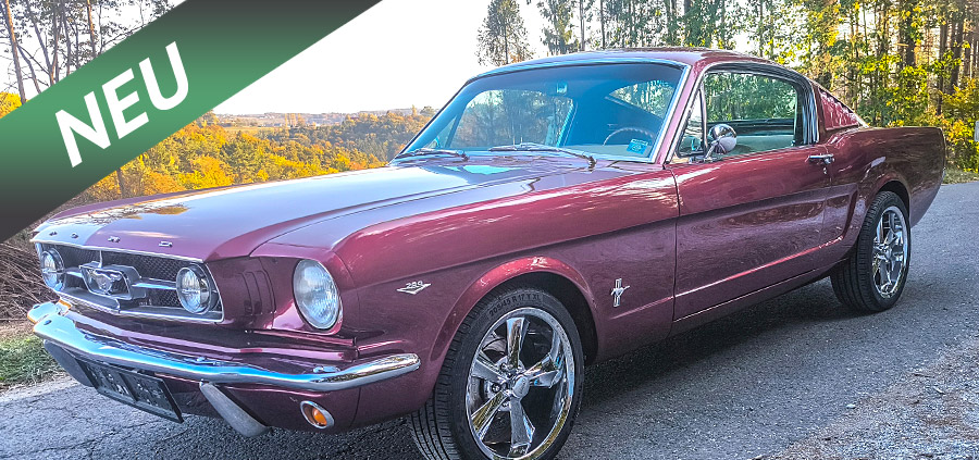 Verkauf - Ford Mustang Fastback 1965, 347 Stroker, burgundy poly, manual transmission