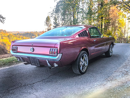 Verkauf - Ford Mustang Fastback 1965, 347 Stroker, burgundy poly, manual transmission