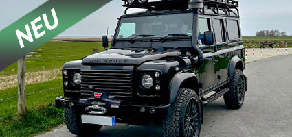 FOR SALE - Land Rover Defender 110 Station Wagon, Off-Road-Special black in black - Verkauf